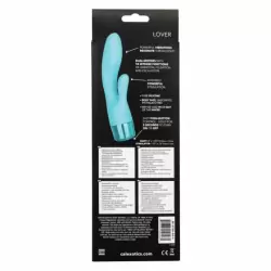 Компактный вибратор-кролик Eden Lover, 10,3 см, 10 режимов, силикон, голубой