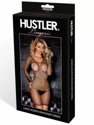 Мини-платье Hustler в мелкую сетку – черный