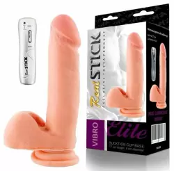 Реалистичный фаллоимитатор TOYFA RealStick Elite с вибрацией - телесный