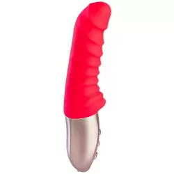 Фактурный вибратор Fun Factory Semilino, 17,5 см, силикон, красный