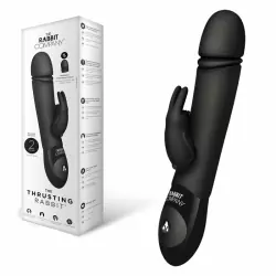 Вибратор-кролик с функцией «толчка» The Rabbit Company Thrusting Rabbit – черный