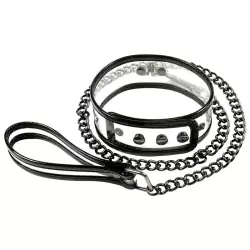 Ошейник Bare Bondage Collar & Leash с металлической цепочкой-поводком	