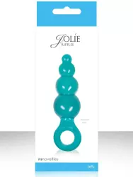 Анальная пробка с кольцом Jolie Ripples Small – голубая