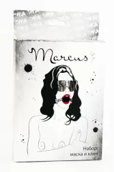 Кружевной набор маска и кляп TOYFA Marcus – серебристый