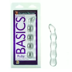 Стимулятор из стекла Dr. Laura Berman Ruby Glass Probe – прозрачный