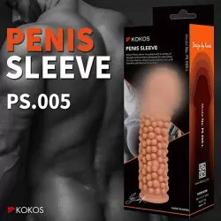 Насадка на пенис с крупными пузырьками размер L