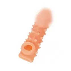 Реалистичная насадка на пенис с бугорками «Cock sleeve» (средняя), Kokos