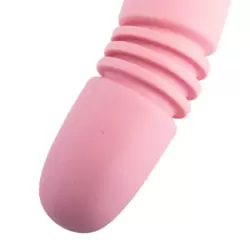 Двухсторонний вибромассажер Fakel c ротацией и подогревом - розовый