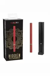 Ультратонкий вибратор Hidden Pleasures (Красный): 10.75 см, 10 режимов вибрации, АБС/металл