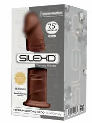 Реалистичный фаллоимитатор SILEXD Model 2, 19,2 см, силикон, коричневый