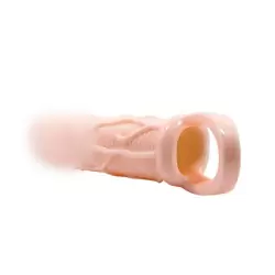 Насадка-реалистик для увеличения пениса Men Extension с подхватыванием мошонки – черный