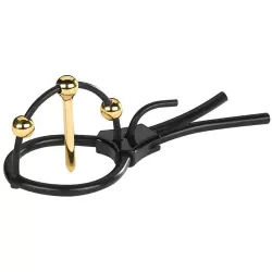 Электросбруя для головки пениса Plunging Pete с зондом-электродом для уретры – черный