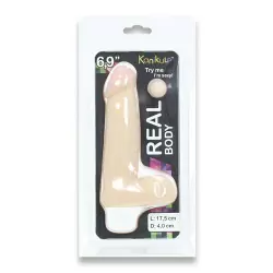 Насадка Kanikule Real Body на пояс Harness 6,9 с мошонкой - телесный