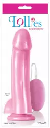 Вибратор Lollies Sugardaddy с присоской и выносным пультом - розовый