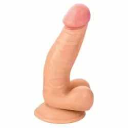 Виброреалистик с мошонкой TOYFA RealStick Nude 6” на присоске – телесный