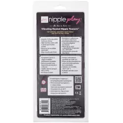 Вибрирующие зажимы на соски Heated Nipple Teasers нагревающиеся  – фиолетовый