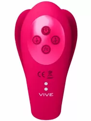 Вибратор Shots Toys Yoko тройного действия, 20 режимов работы, с функцией «мгновенный оргазм», розовый