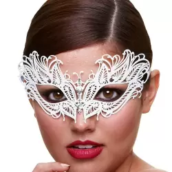 Маска со стразами Masq Snow Queen – белая