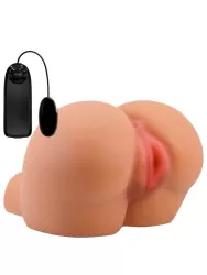 Реалистичный мастурбатор Baile Kylie, попка, с вибропулей, два отверстия, 14,8 см, телесный 