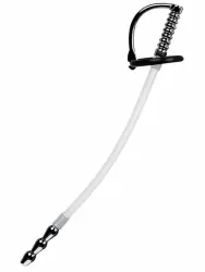 Уретральный катетер TOYFA Metal со сменными фиксирующими кольцами – серебристый