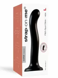 Изогнутый фаллоимитатор Strap-On-Me Dildo Point P&G, 19 см, силикон, черный
