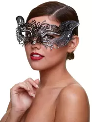 Маска со стразами Masq Courtesan – черная