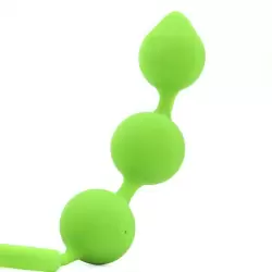 Анальная вибро-цепочка гибкая Lust by Jopen L9 перезаряжаемая – зеленая