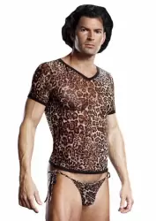 Леопардовая футболка BlueLine из сетки – S/M