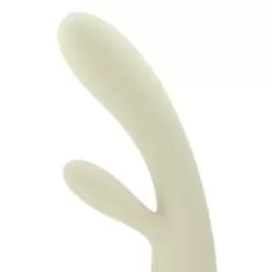 Вибратор Lorna работает от прикосновений, интеллектуальный – бежевый