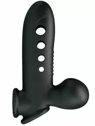 Насадка удлинитель Baile Crane, с подхватом мошонки, с воздушным мешочком, черный