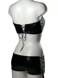 Черный топ и шортики на шнуровке Avanua Meena – S/M