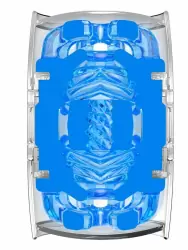 Нереалистичный мастурбатор Fleshlight Quickshot Turbo Blue Ice, структуру Turbo Tech, 11 см, ТПЕ