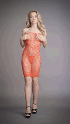 Мини платье без бретелек Star Rhinestone (красное) со стразами, Shots Toys