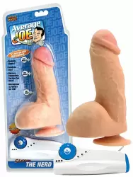 Вибрирующий фаллос с мошонкой The Nerd – телесный