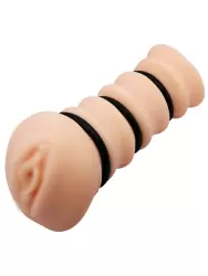 Реалистичный мастурбатор Baile Crazy Bull Rossi Flesh 3D, 14 см,  вагина с утягивающими кольцами, телесный