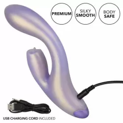 Изогнутый вибратор-кролик G-Love Gkiss, 19 см, 12 режимов, силикон, фиолетовый