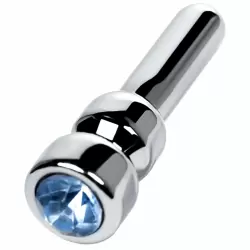 Уретральный плаг со стразом TOYFA Metal малый – серебристый