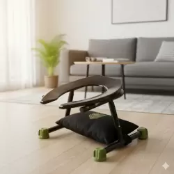 Алюминиевый стул для секса Doc Johnson Trench Rider, нагрузка 100 кг, 4 уровня высоты, подушка в комплекте, черный