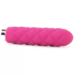 Мини вибромассажер с насадкой Charms Plush - Pink