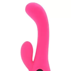 Вибромассажер  Coco Licious Rechargeable Dual Wand со стимуляцией клитора – розовый