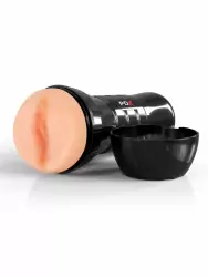 Реалистичный мастурбатор Pipedream WET PUSSIES, SUPER JUICY SNATCH XXL, увеличенный размер, 26 см, черный