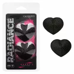 Элегантные пэстисы RADIANCE HEART GEM PASTIES, в форме сердечек, 5.7 см, черный