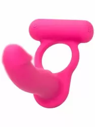 Перезаряжаемое эрекционное виброкольцо California Exotic Novelties Double Diver, для двойного проникновения, 12 режимов, силикон