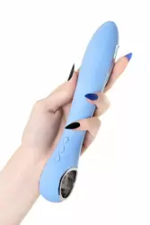 ВИБРАТОР С ЭЛЕКТРОСТИМУЛЯЦИЕЙ PHYSICS GALVANI VIBE, СИЛИКОН, ГОЛУБОЙ, 21 СМ