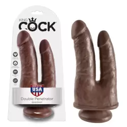 Фаллоимитатор Cock-Double Penetrator для двойного проникновения – коричневый