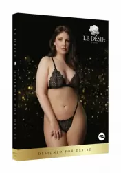 Комплект эротического белья Magic Lace Velvet Lingerie Set Plus size (черный)