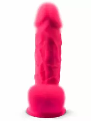 Реалистичный фаллоимитатор SILEXD Model 1, с мошонкой, 21,5 см, фуксия