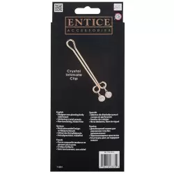 Зажим для половых губ Entice Crystal Intimate Clip с кристаллом
