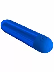 Перезаряжаемая вибропуля Baile Kiwi, 10 режимов, 8 см, синяя