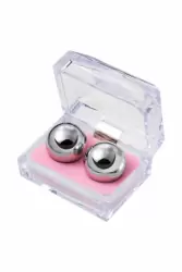 Металлические вагинальные шарики TOYFA диаметром 2,5 см - серебристый